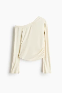 One-Shoulder Viscose Top