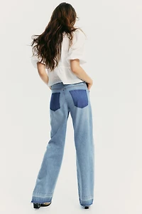 Jean large à taille haute