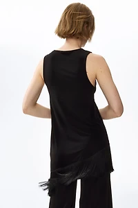 Haut asymétrique à franges