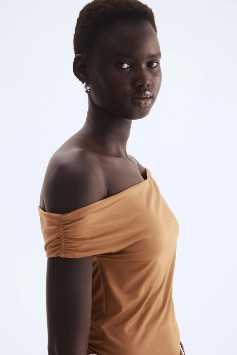 Draped Off-the-Shoulder Top