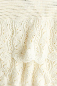 Crochet-Look Tiered Skirt