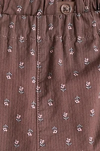 Ruffle-Trimmed Cotton Pants