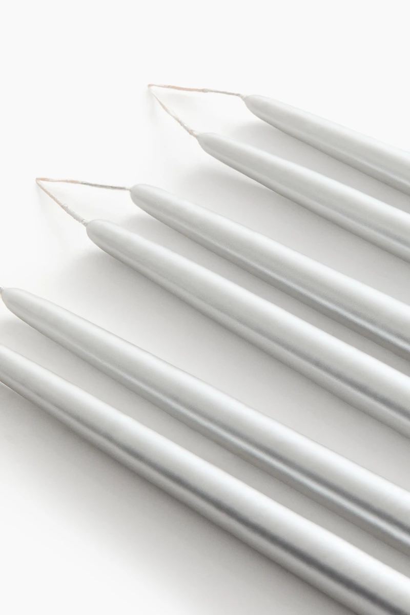 6-Pack Metallic Taper Candles