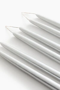 6-Pack Metallic Taper Candles