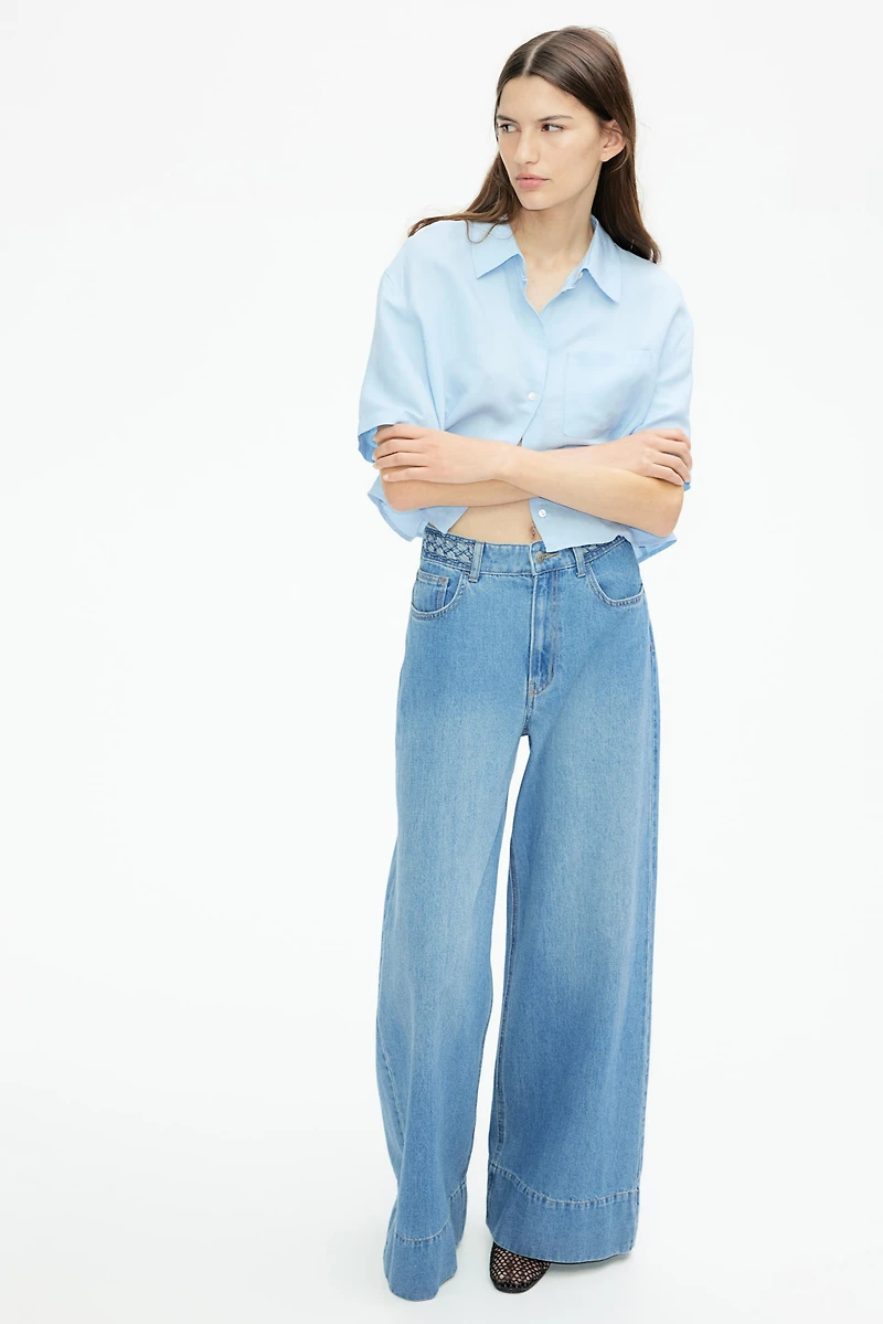 Chemise en lin mélangé
