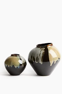 Grand vase irrégulier en grès cérame