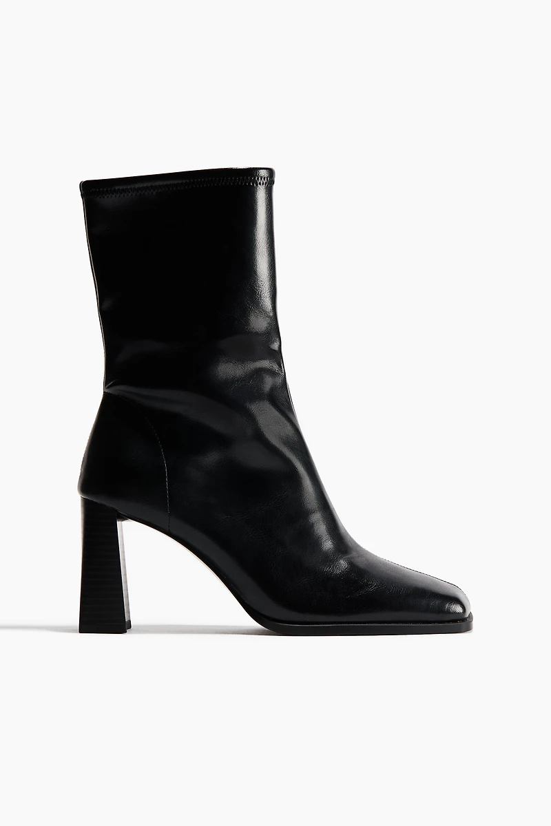 Block-Heeled Ankle Boots