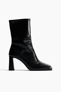 Block-Heeled Ankle Boots