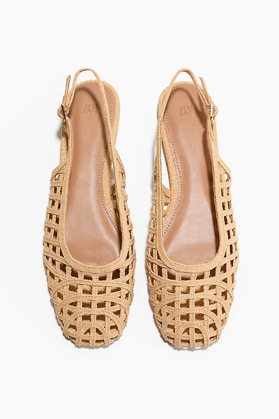 Braided-Look Slingbacks