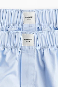 2-pack Woven Cotton Sateen Boxer Shorts