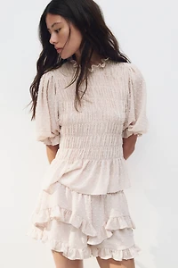Smocked Plumeti Blouse
