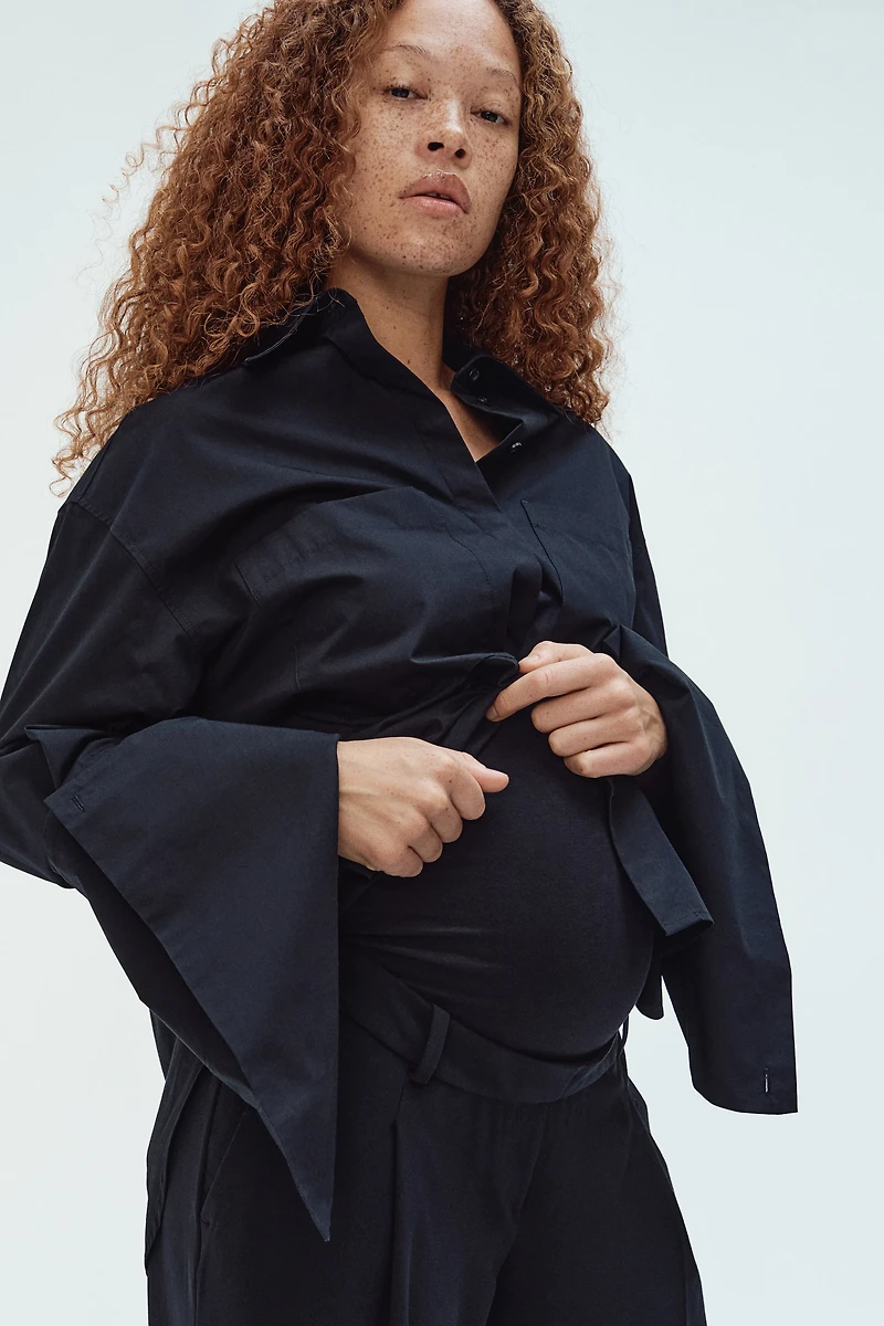 MAMA Wide-Leg Dress Pants