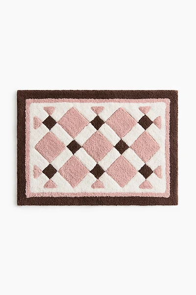 Tapis de bain en coton touffeté