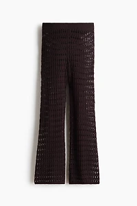Crochet-Look Cotton Pants