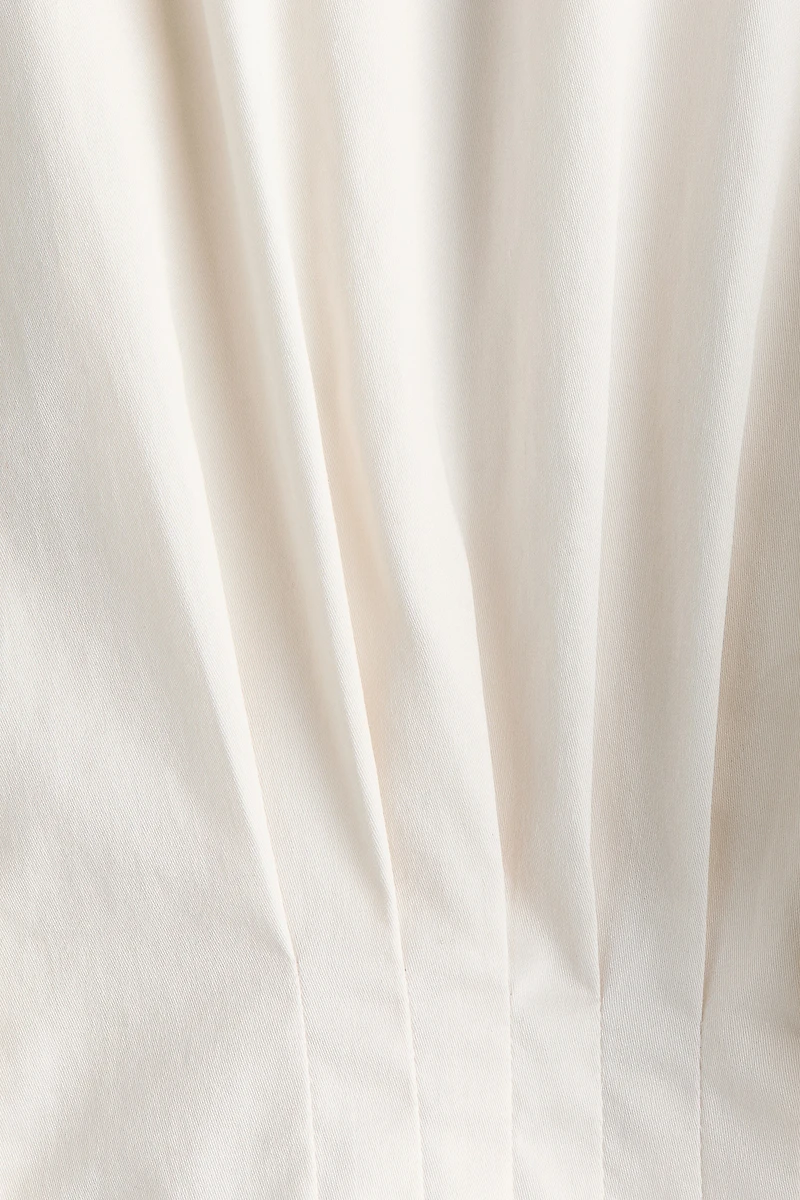 Tapered-Waist Cotton Blouse