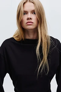 Boat-Neck Cotton Top