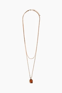 Double-Strand Pendant Necklace