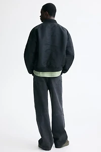 Padded Nylon Bomber Jacket