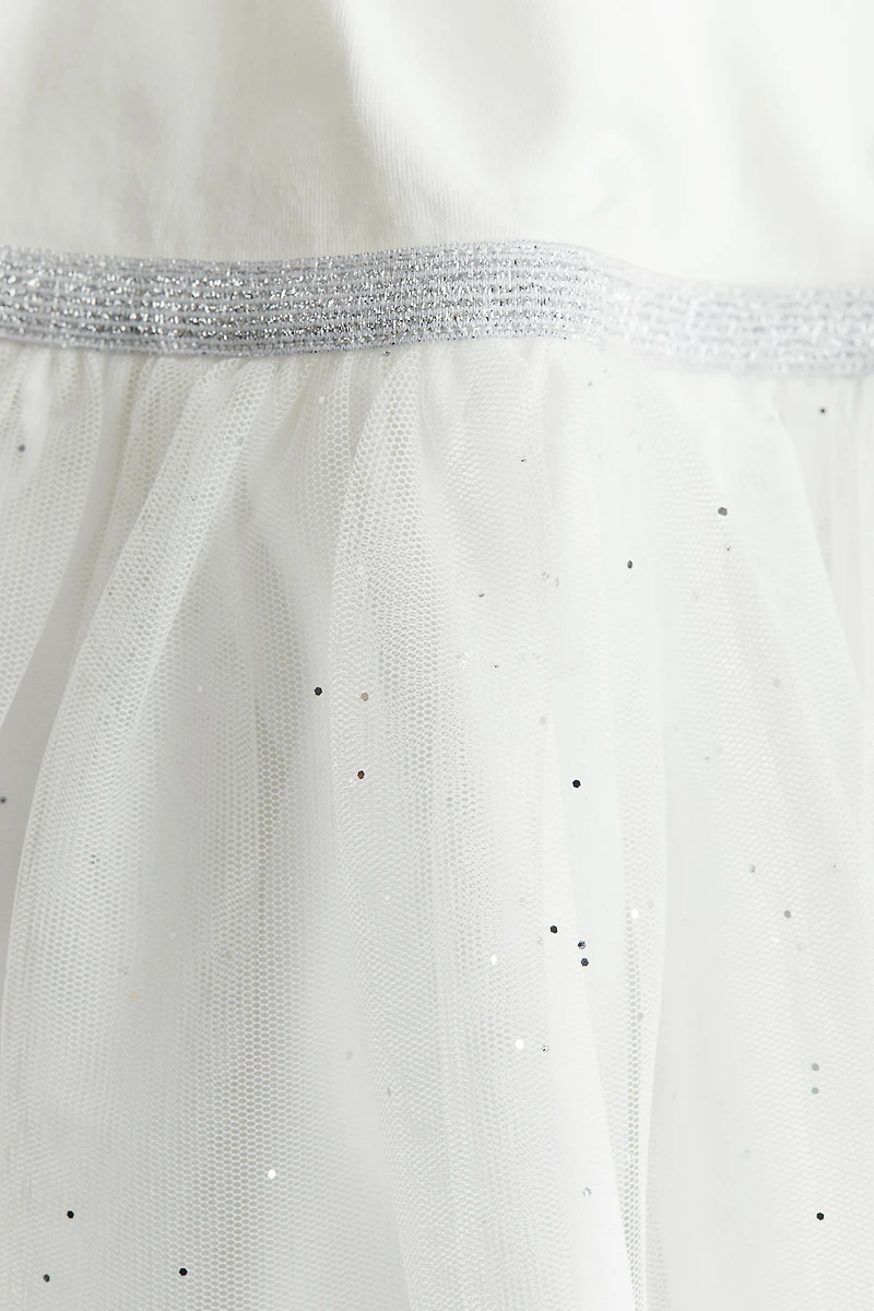 Robe en jersey avec jupe tulle