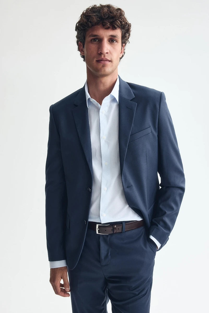 Veste près du corps à fermeture droite