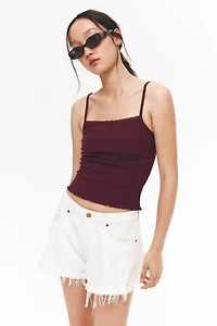 Lace-Trimmed Strappy Top