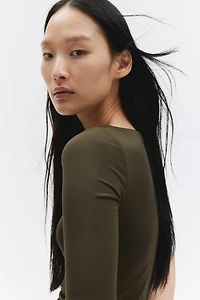 Boat-Neck Jersey Top