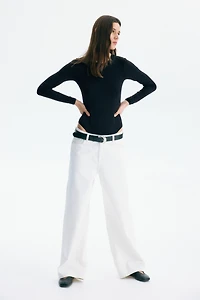 Long-Sleeved Microfiber Bodysuit