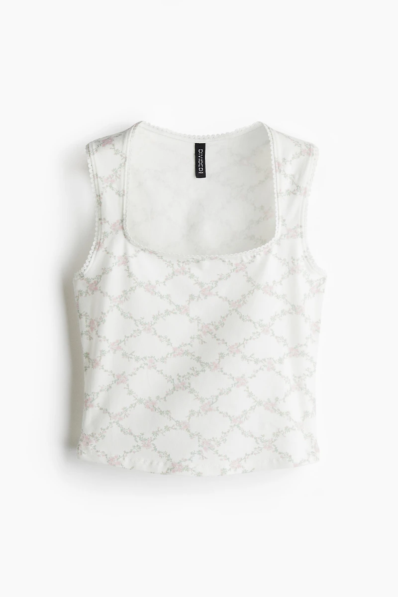 Camisole à bords picots