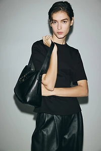 Tapered-Waist Interlock T-Shirt