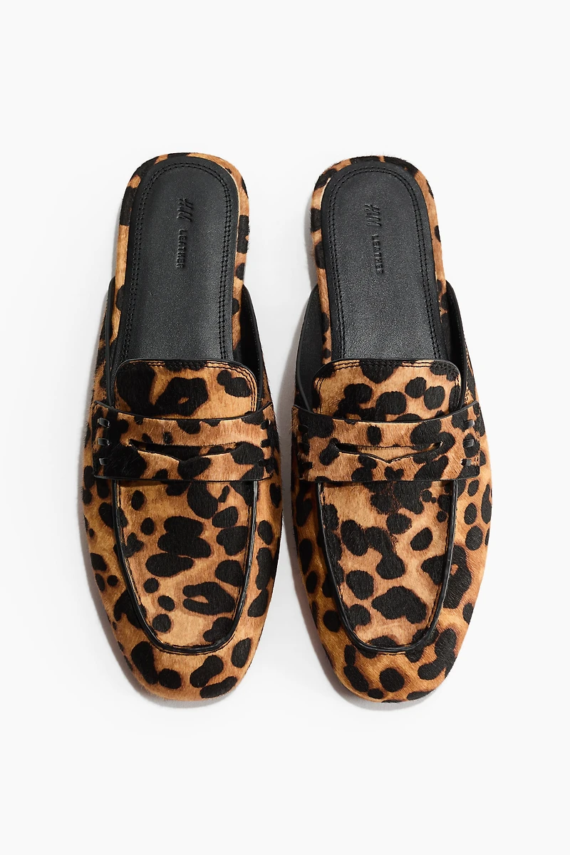 Leather Mule Loafers