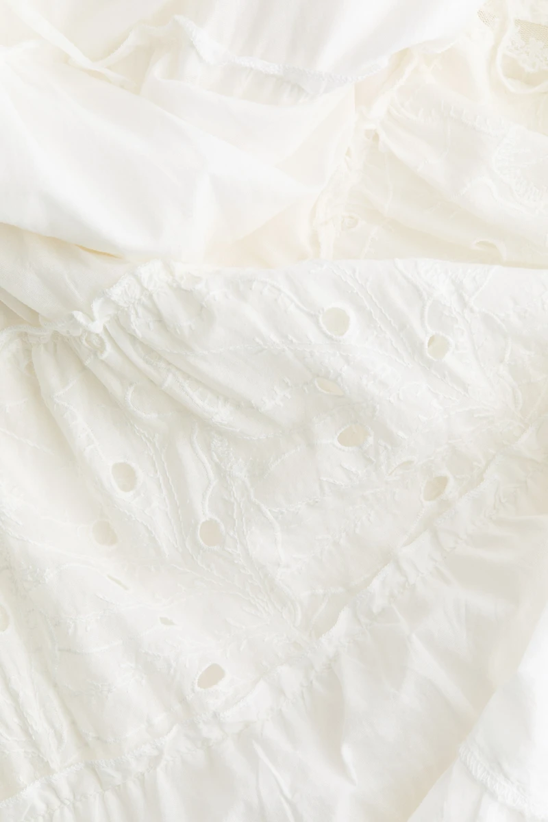 Jupe maxi avec broderie anglaise