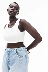Cropped Ribbed Tank Top