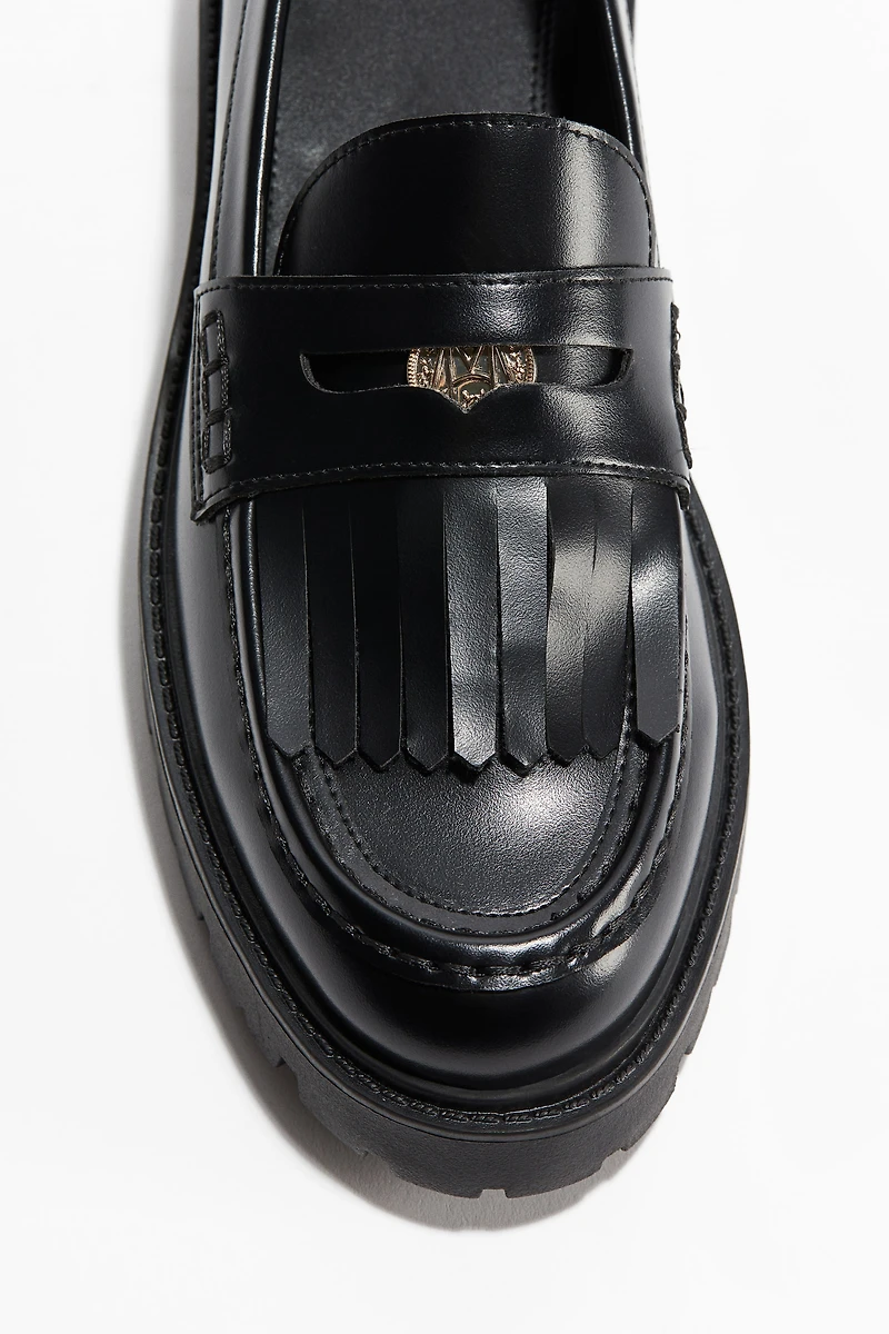 Fringe-Trimmed Loafers