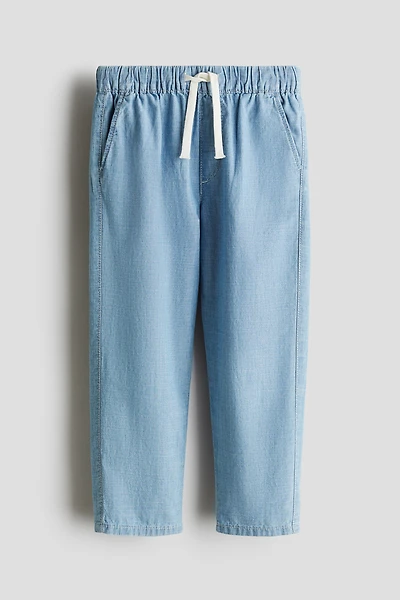 Cotton Chambray Pull-On Pants