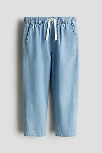 Cotton Chambray Pull-On Pants