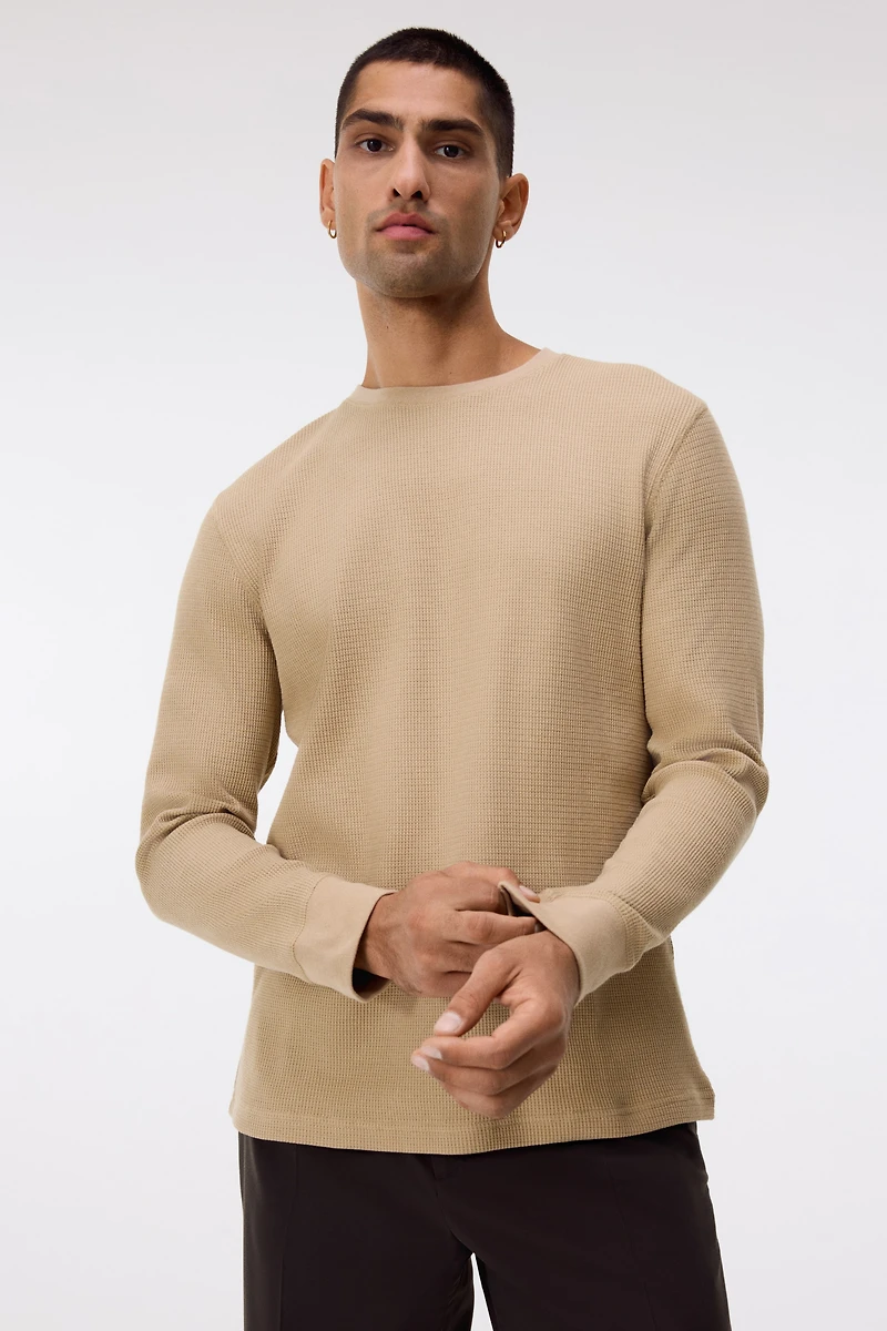 Slim Fit Waffled Jersey Shirt