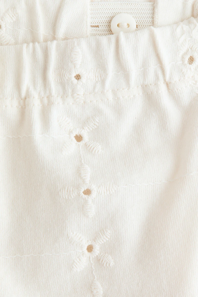 Shorts with Eyelet Embroidery