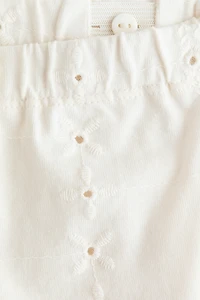 Shorts with Eyelet Embroidery