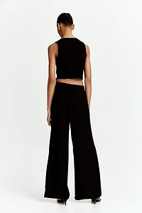 Wide-Leg Drawstring Pants