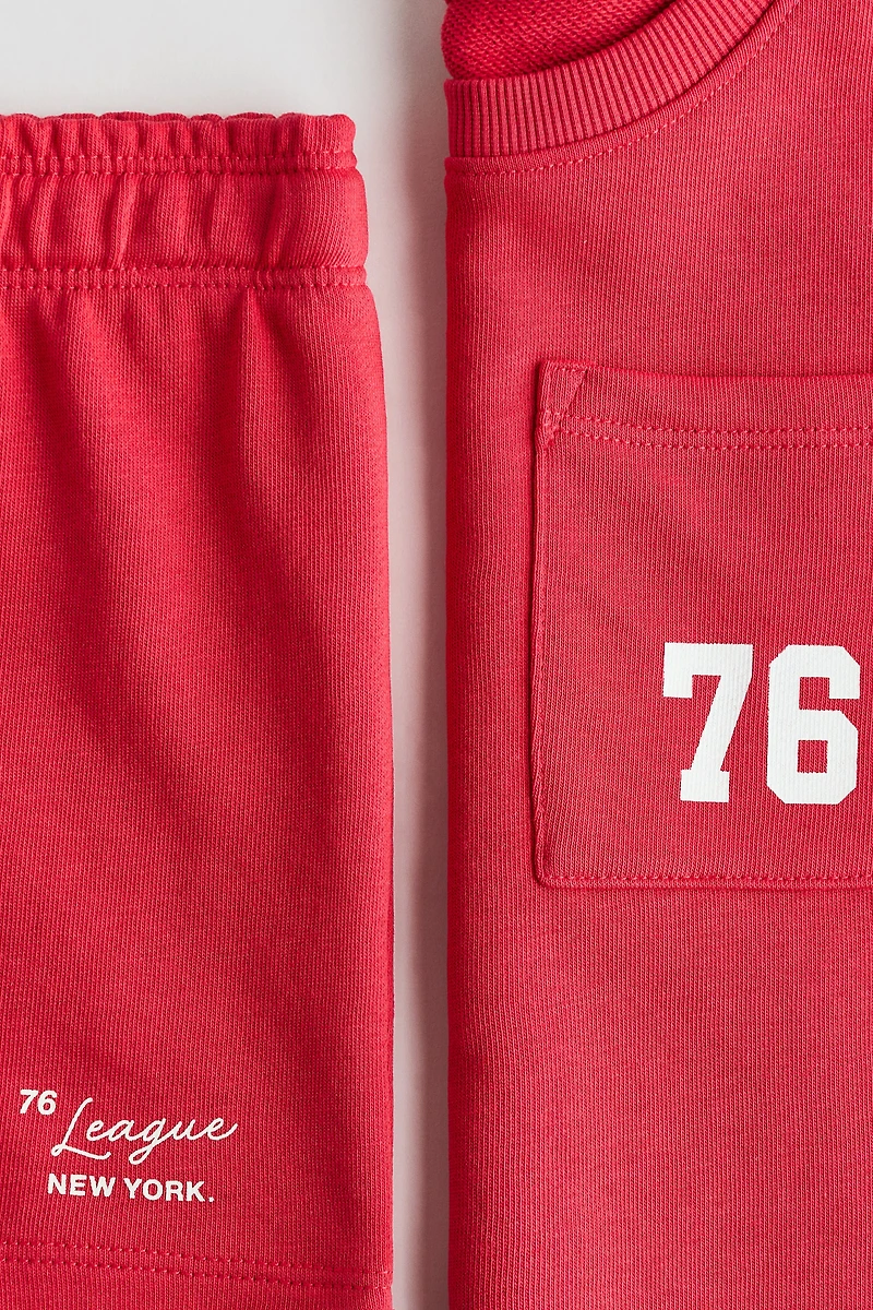 2-Piece Sweatshirt Fabric Set