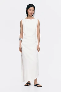 Robe en sergé avec détail torsadé