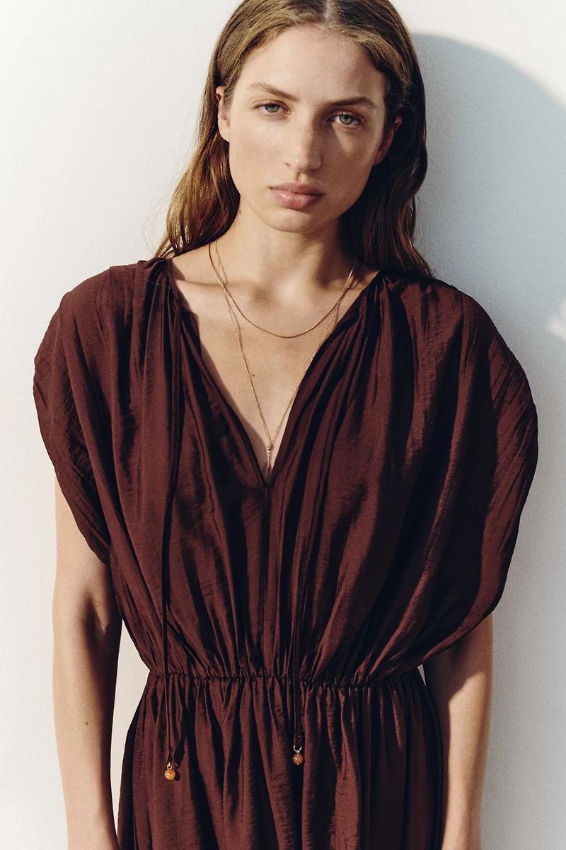 Viscose-Blend Tunic Dress