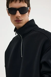 Chandail ample avec col à fermeture éclair