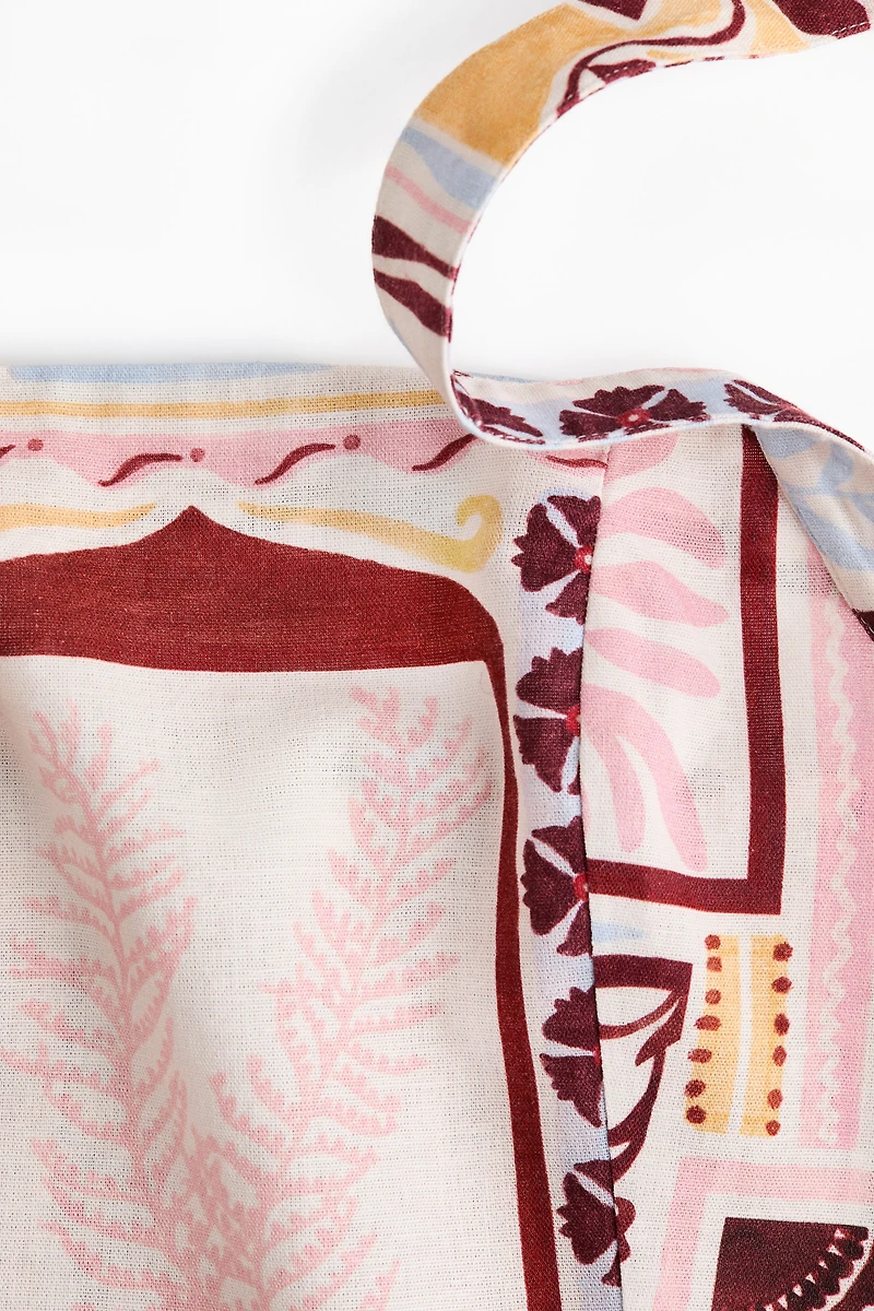 Linen-Blend Halterneck Top