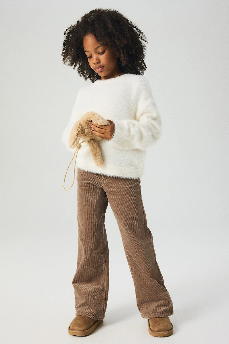 Pantalon large en velours de coton côtelé