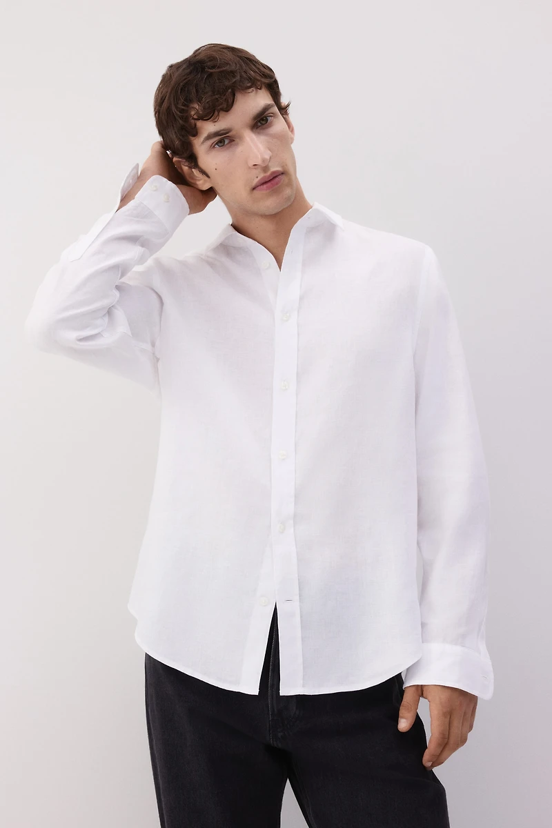 Regular-Fit Linen Shirt