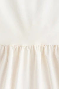 Flared-Skirt Low-Back Dress