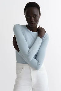 Long-sleeved Microfiber Top