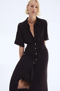 Tie-belt Shirt Dress