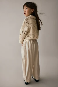Pantalon en coton à jambes tonneau